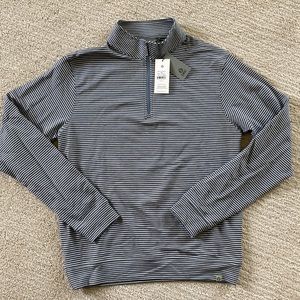 NWT tasc quarter zip stripe pullover